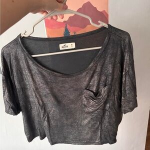 Hollister silver croc-top